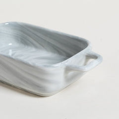 Mini fuente rectangular con asas carrara