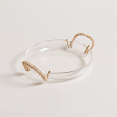 Bowl con manijas de ratan milvio 4x23 cm