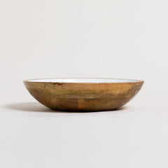 BOWL DE MADERA ESMALTADA SAHA 25,5X7 CM