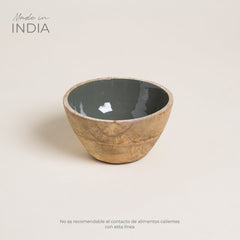 Bowl de madera esmaltada saha grey