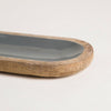 Image of Bandeja de madera esmaltada saha - gris