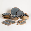Image of Tabla redonda de madera esmaltada saha grey