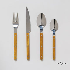 Set de cubiertos toscana wood x 24 piezas