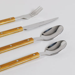 Set de cubiertos toscana wood x 24 piezas