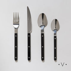 Set de cubiertos toscana black x 24 piezas