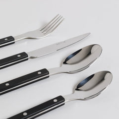 Set de cubiertos toscana black x 24 piezas