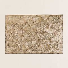 Individual de pvc rectangular dorado