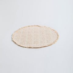 Set x 6 individuales redondos liso natural