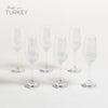 Image of Set x 6 copas champagne linea Mersin fondo esmerilado