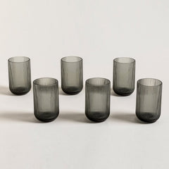 Set x 6 vasos altos de vidrio kingdom fume