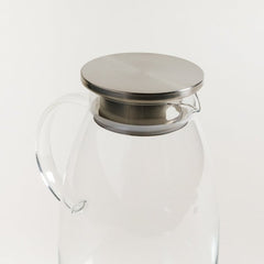 Jarra de vidrio bombe tapa acero 2200 ml