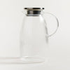 Image of Jarra de vidrio bombe rayas tapa acero 2200 ml