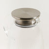 Image of Jarra de vidrio bombe rayas tapa acero 2200 ml