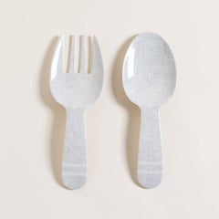 SET DE TENEDOR Y CUCHARA DE MELAMINA LUXOR LIGHT 27 CM