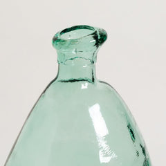 Jarron de vidrio reciclado amorfo fayun turquesa