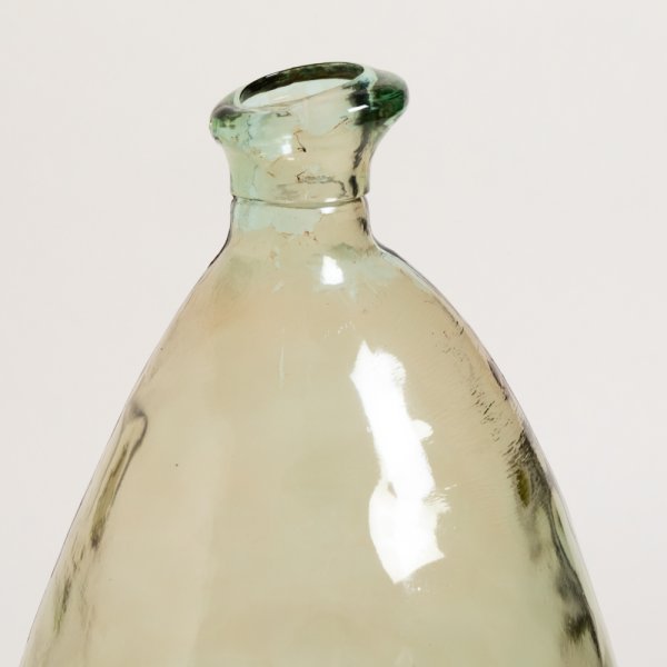 Jarron de vidrio reciclado amorfo fayun champagne