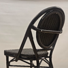 Image of Silla French bistro con esterillado simil rattan - negro
