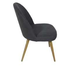 Silla Zoe tapizada en chenille