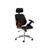 Image of Sillón Miller gerencial tapizado en ecocuero con madera