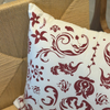 Image of Almohadón tusor linea ambar con estampado