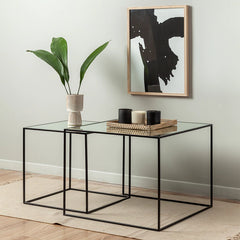 Mesa auxiliar Nest Cuadrada - Negro