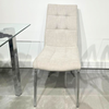Image of Silla Florencia tapizada en tela con patas cromadas
