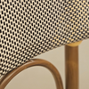 Image of Silla French bistro esterillado de simil ratan plástico con patas marrones - gris claro