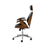 Image of Sillón Miller gerencial tapizado en ecocuero con madera