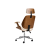 Image of Sillón Miller gerencial tapizado en ecocuero con madera
