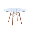 Image of Mesa Eames Redonda con Tapa de Vidrio