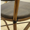 Image of Silla French bistro esterillado de simil ratan plástico con patas marrones - gris oscuro