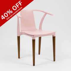 Silla Palta Wood plástica con patas de madera