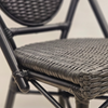 Image of Silla French bistro con esterillado simil rattan - negro