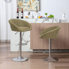 Banqueta toscana tapizada en ecocuero gris