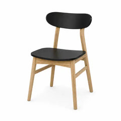 Silla Bergen curva de madera - Negra/Natural