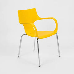 Silla Jim plástica con patas cromadas