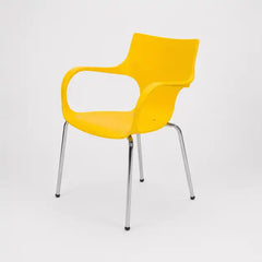 Silla Jim plástica con patas cromadas