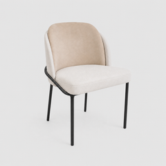 Silla angelo con patas negras metálicas - tapizado en pana. Varios colores.