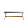 Image of Mesa ratona con tapa de madera y patas de madera.