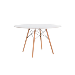 Mesa Eames redonda con patas de madera - Varias medidas