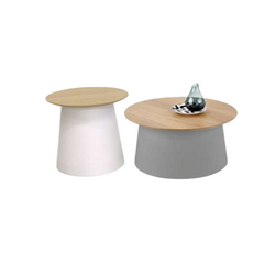 Set mesas ratonas manhattan de madera en color gris y blanco