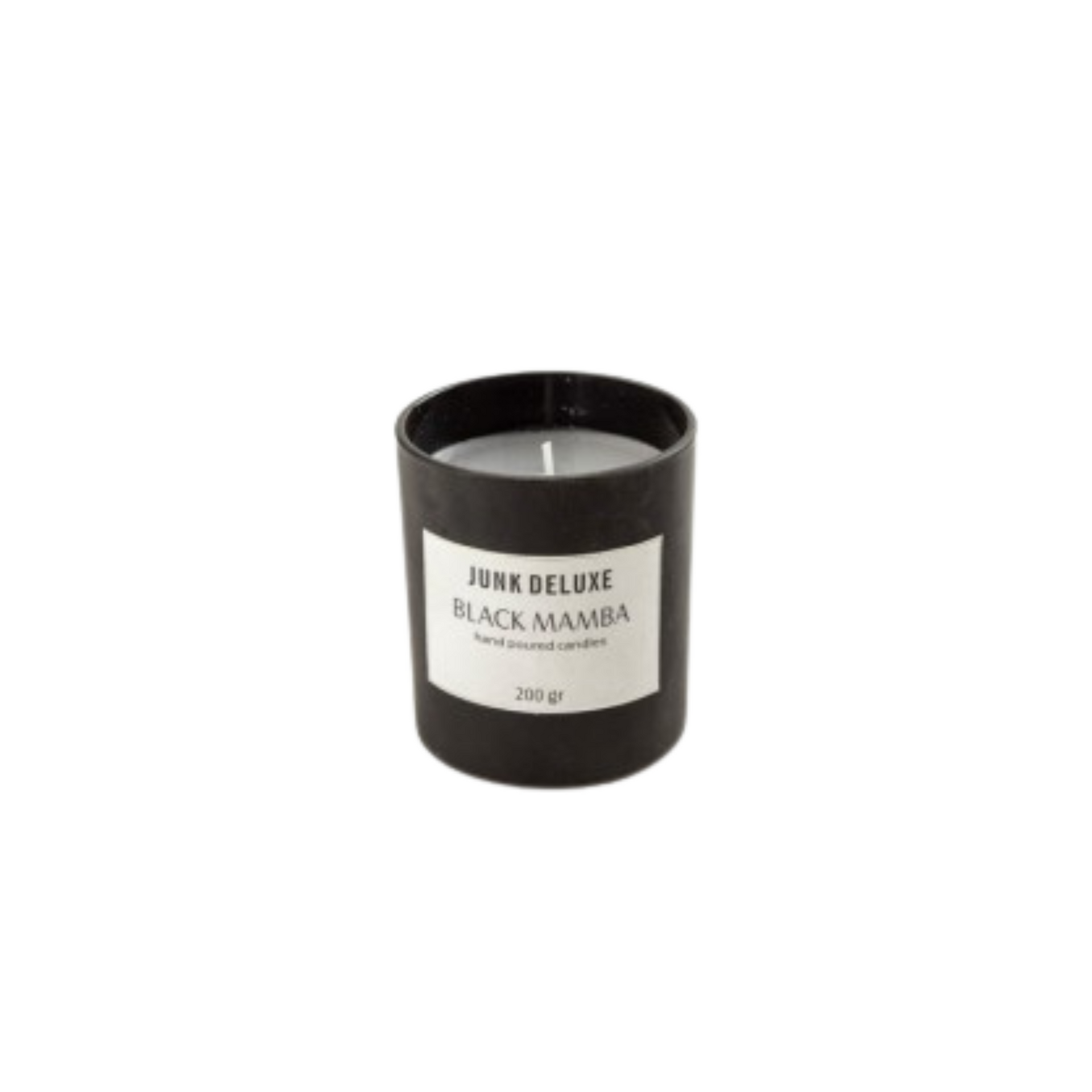 Vela sin Aroma en Pot de Vidrio Mate Negro