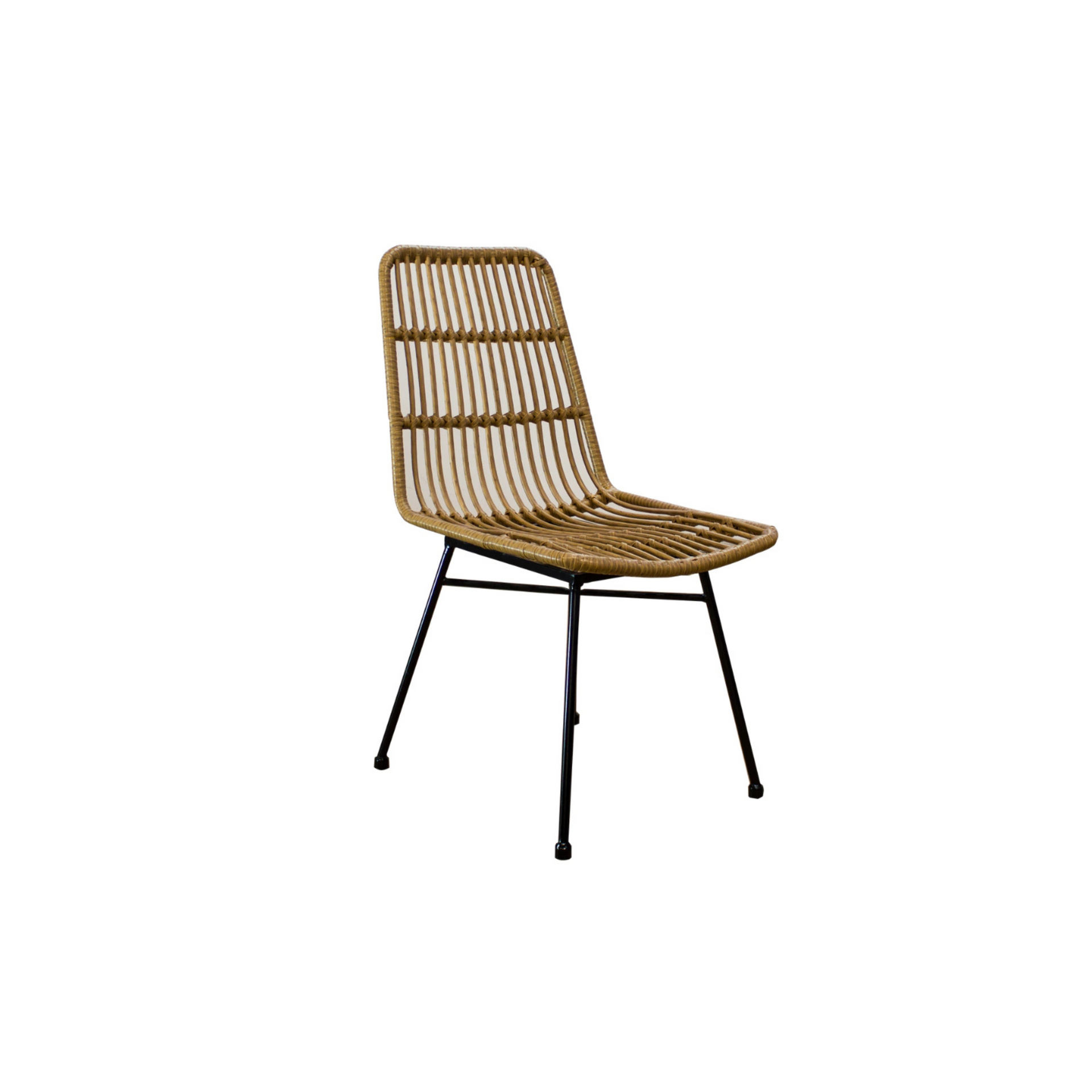 Silla Naioribi símil rattan en color natural.