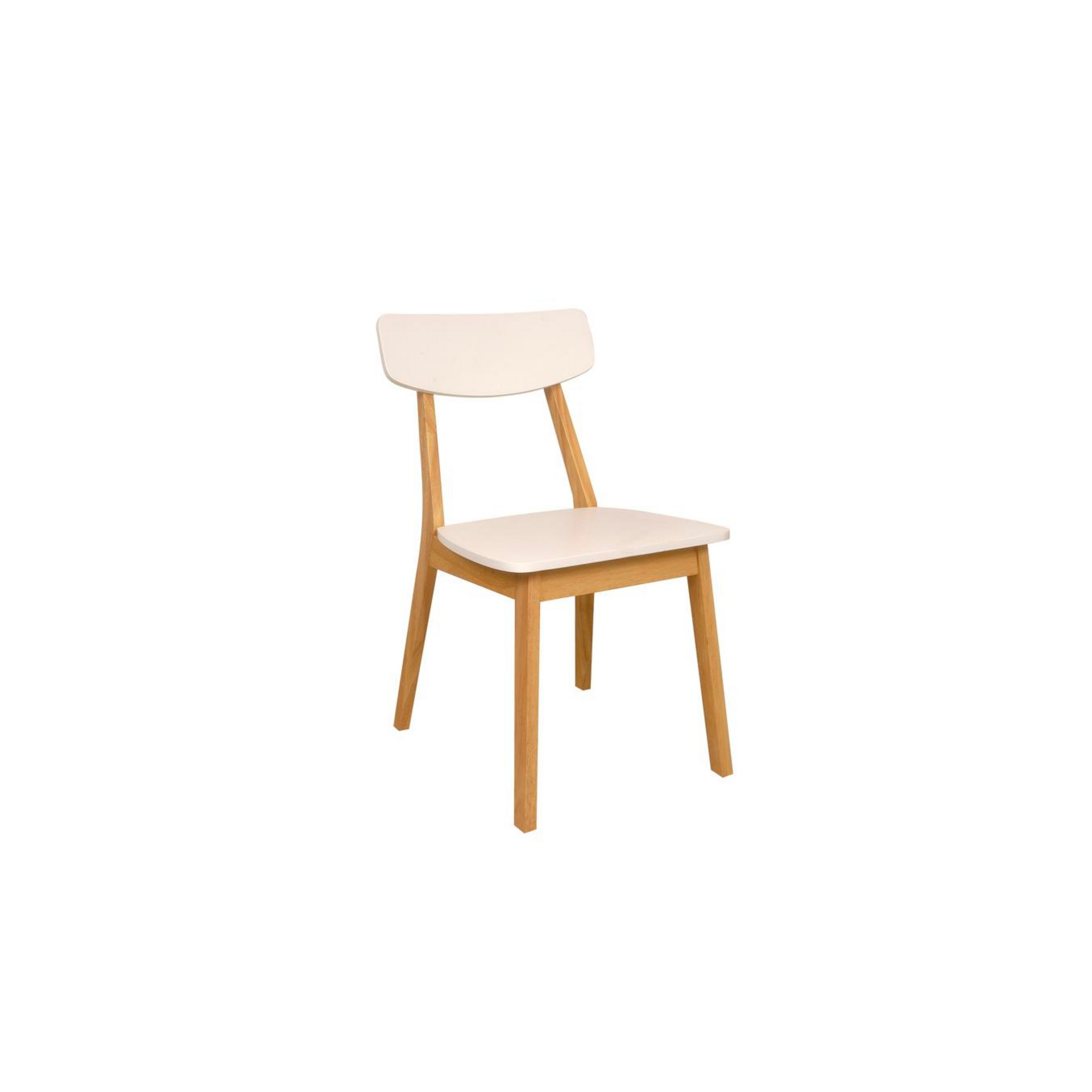 Silla Norway recta de madera - Blanco/Natural