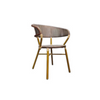 Image of Silla French bistro con esterillado simil rattan - gris