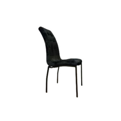 Silla Venecia tapizada en pana color gris y patas cromadas o negras