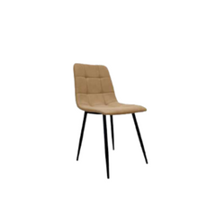 Silla brooklyn tapizada pana con patas negras