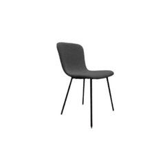 Silla Queens tapizada con patas negras