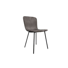 Silla Queens tapizada con patas negras