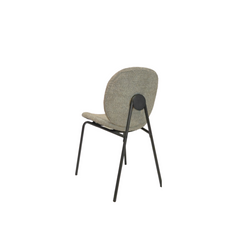 Silla hari tapizada boucle y patas metálicas